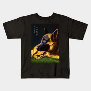 German Shepherd - Black Kids T-Shirt